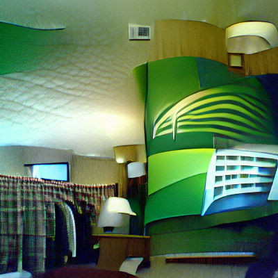 Modern Hotel Room Interior with King Bed