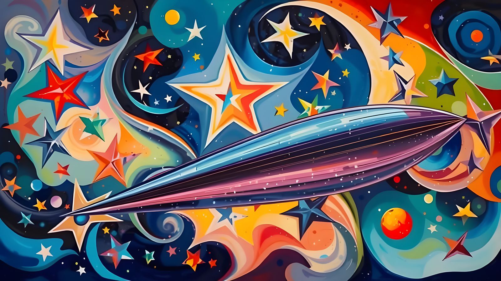 Vibrant Cosmic Abstract Artwork