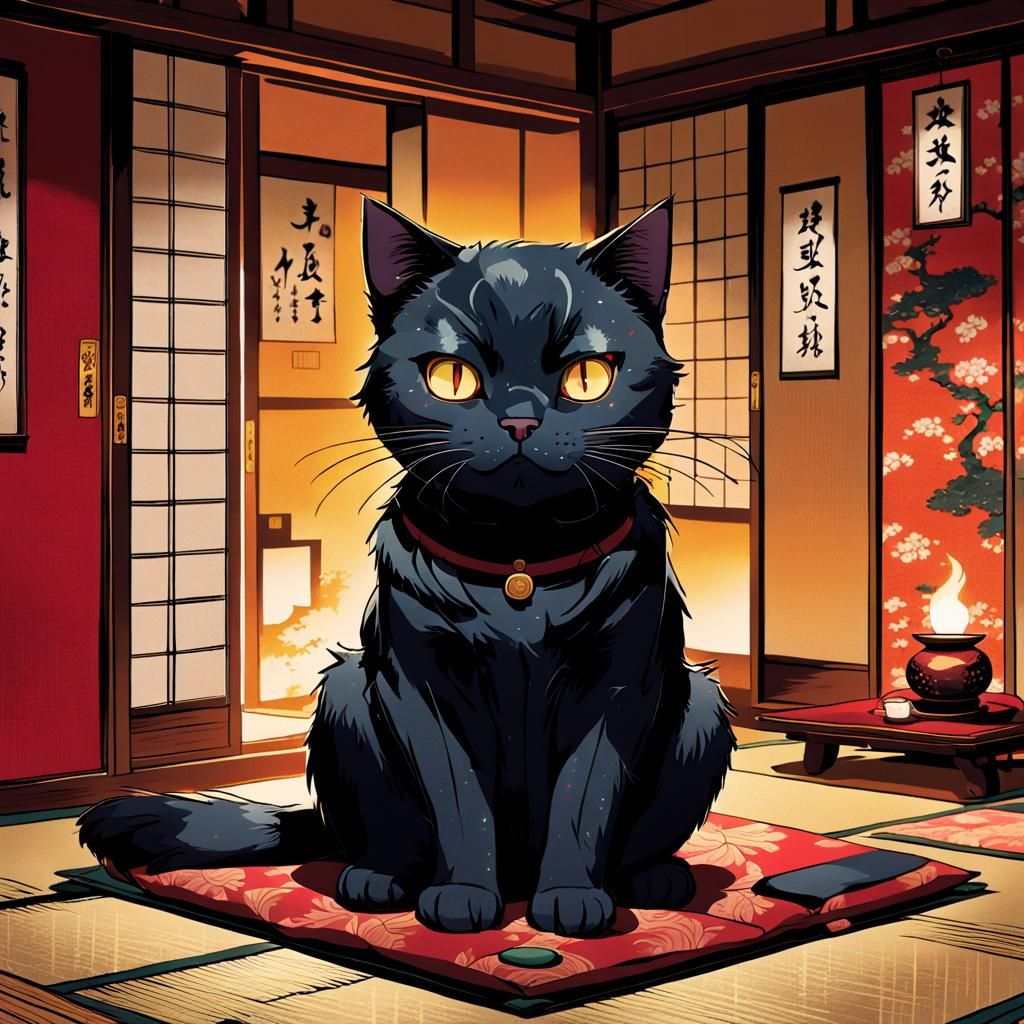 Manga Illustration: Black Cat Character Sheet