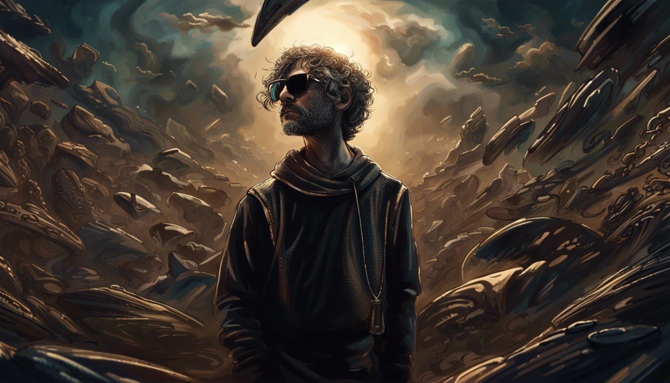 Dramatic Digital Painting of Disorientation and Uncertainty