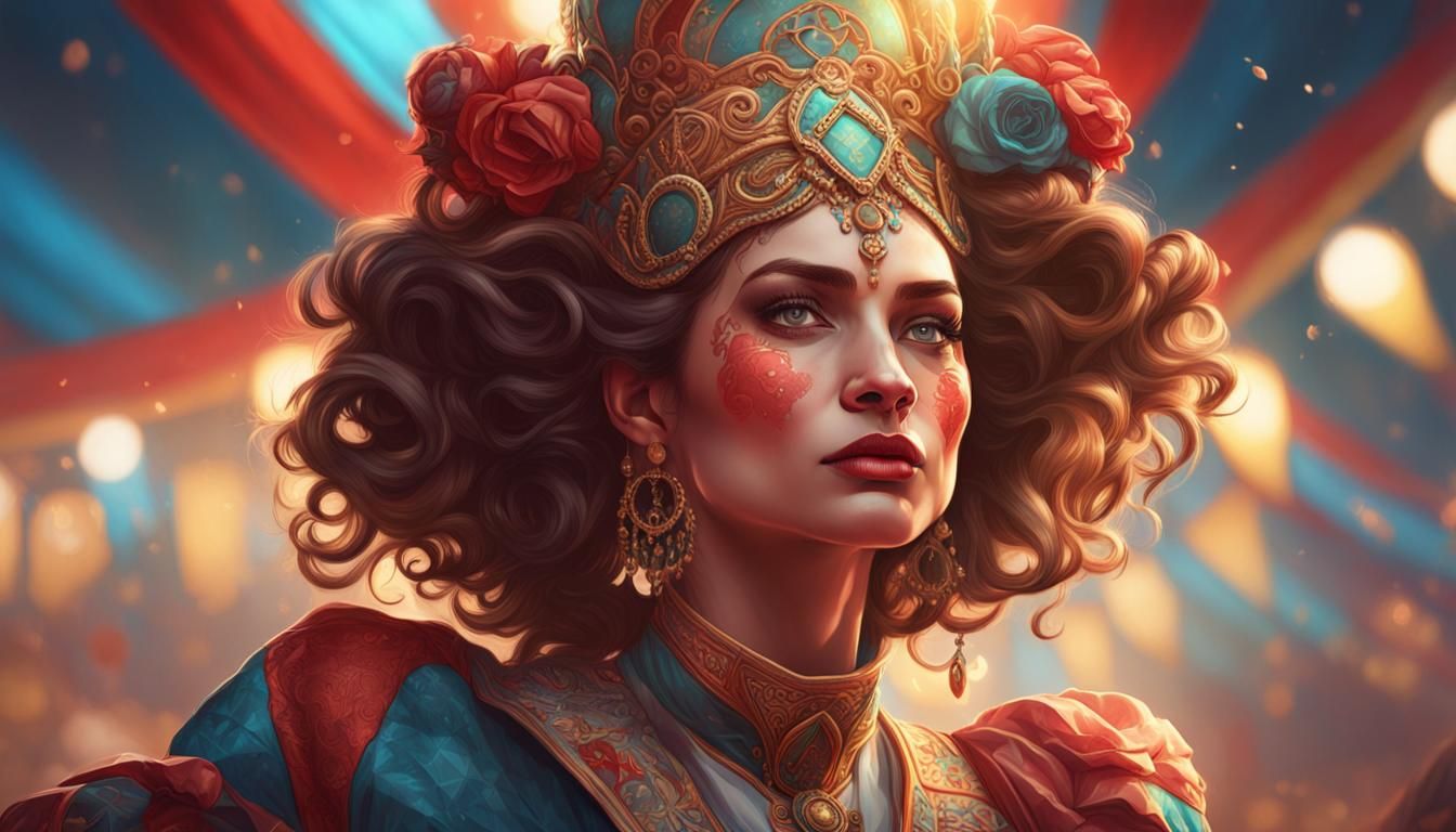 Female Acrobat Portrait in Dynamic Lighting