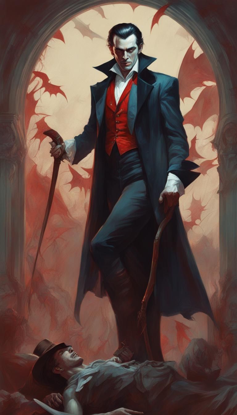 Dracula as Vampire Hunter: Digital Illustration