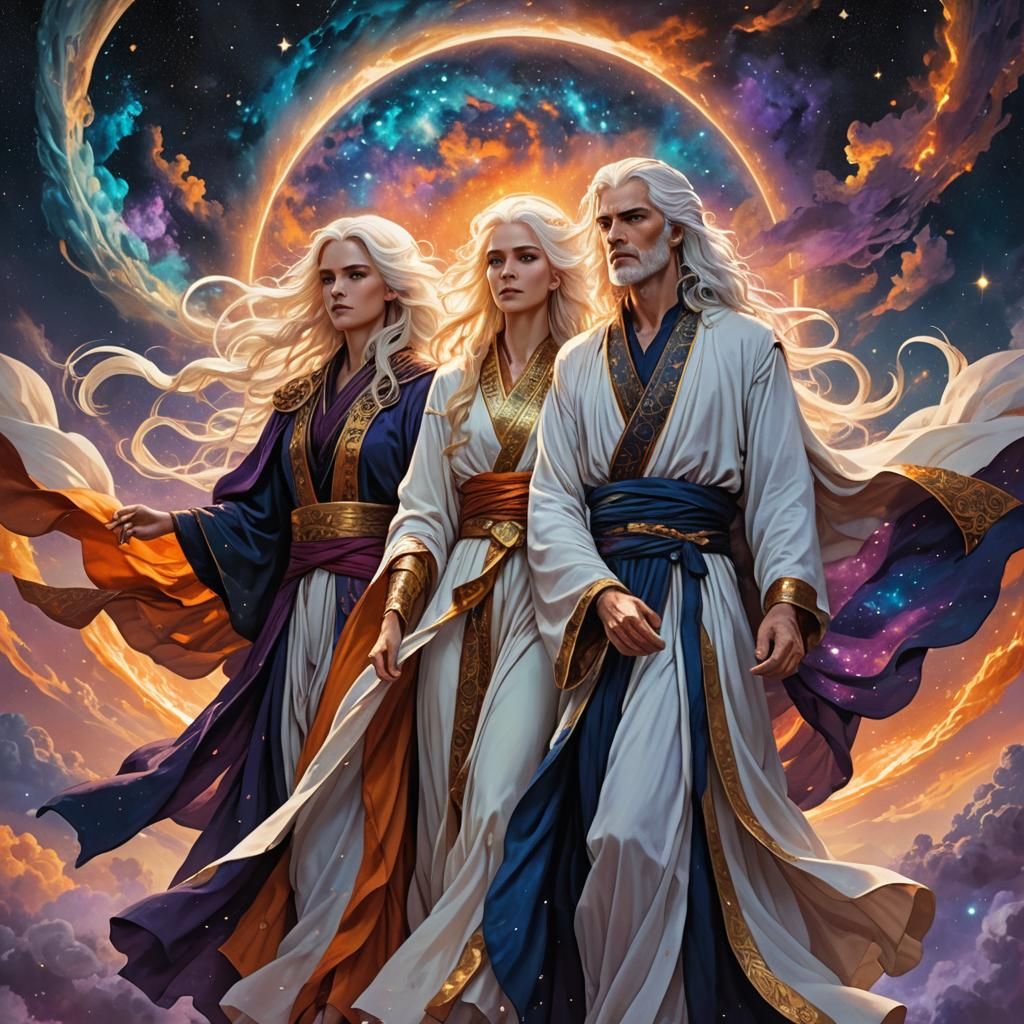 God and Goddess in Graphic Novel Style