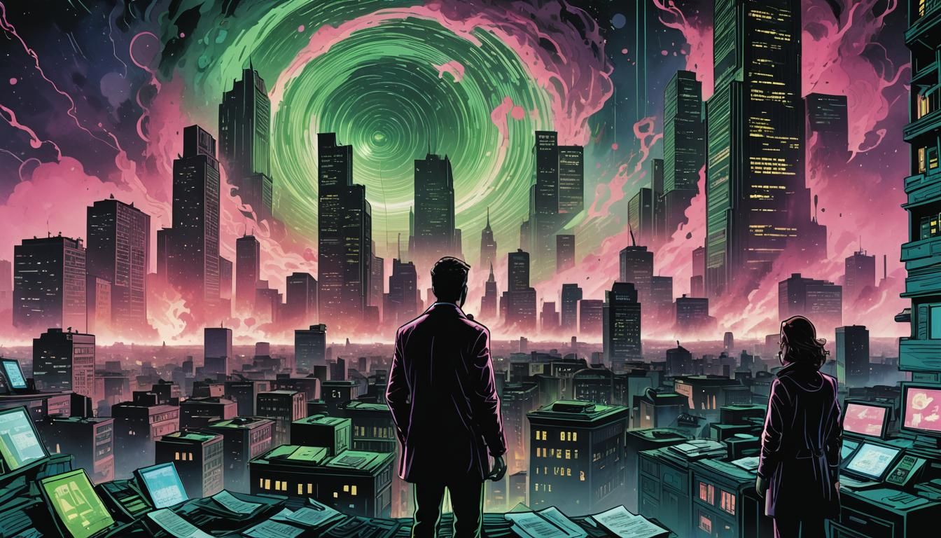 Black Hole Swallows Tax Officials: Polish Comic Art