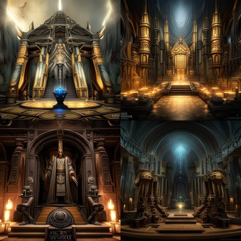 Ancient Artifact in Sacred Temple: Dark Fantasy Art