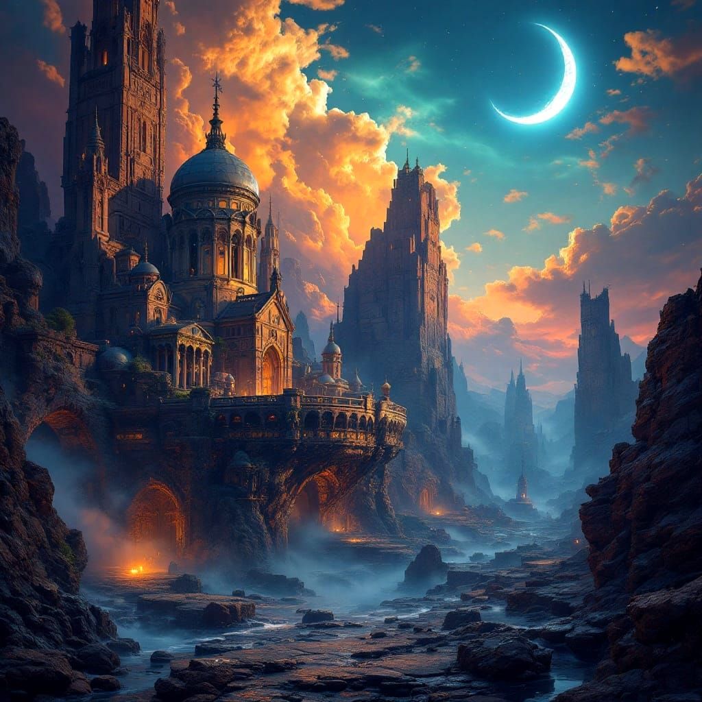 Moonlit Sanctuary in Mid-Night Splendor
