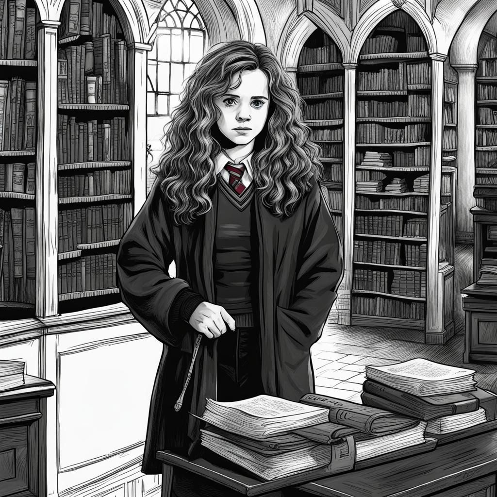 Realistic Portrait of Hermione Granger