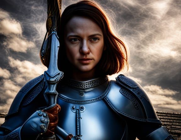 Joan of Arc in Shining Armor, Hyperrealistic