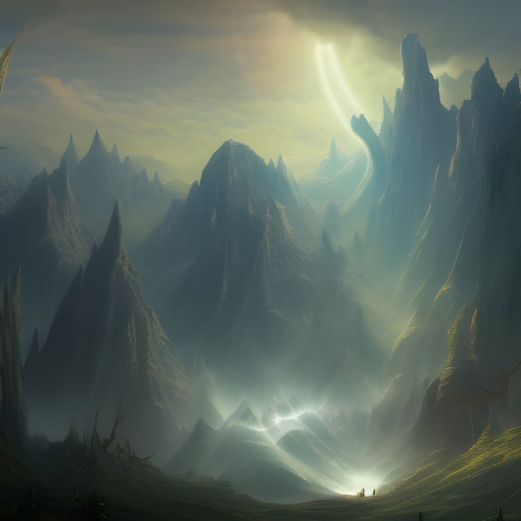 Angelic Wilderness: Detailed Fantasy Concept Art
