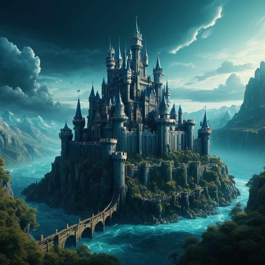 Epic Jelly Castle Digital Matte Painting