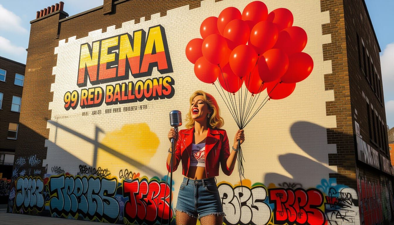 Nena 99 Red Balloons street art