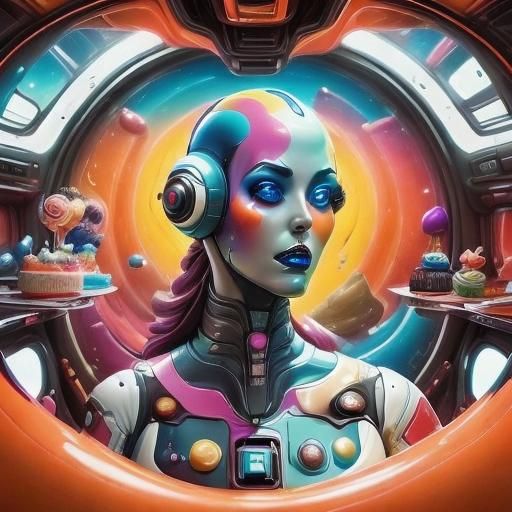 Sci-Fi Pilot Celebrates Birthday in Futuristic Spacecraft