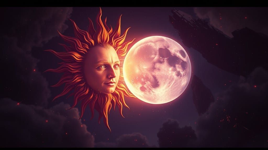 Epic Celestial Lovers in Dark Fantasy