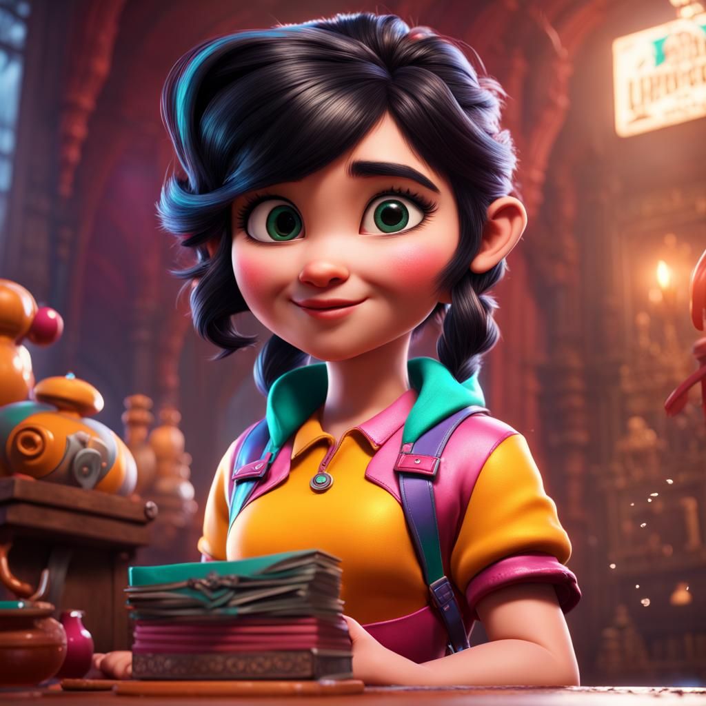Hyperrealistic Vanellope Von Schweetz Digital Painting