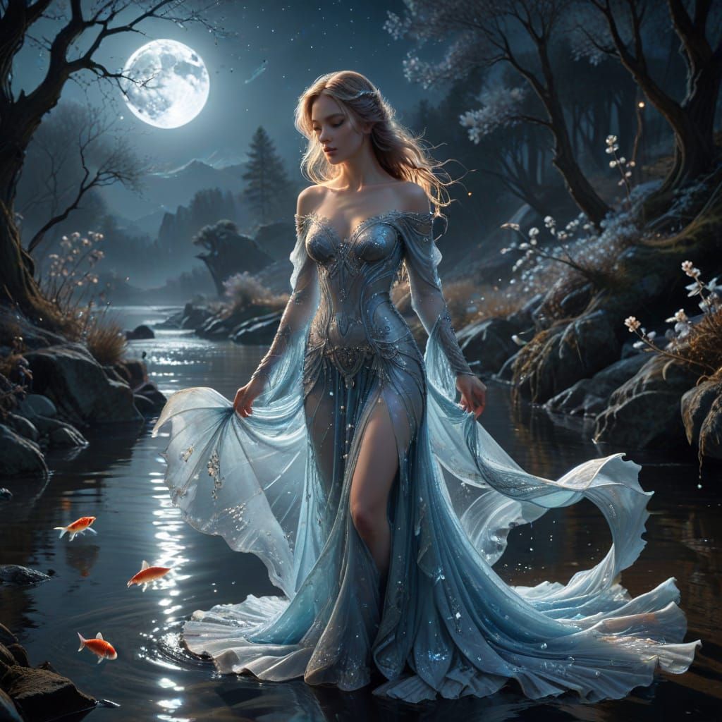 River Sorceress Summons Koi with Stardust Gown