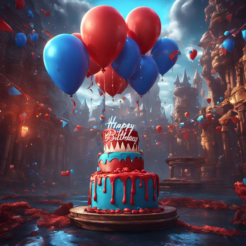 Fantastical Birthday Banner For Westen In Red And Blue