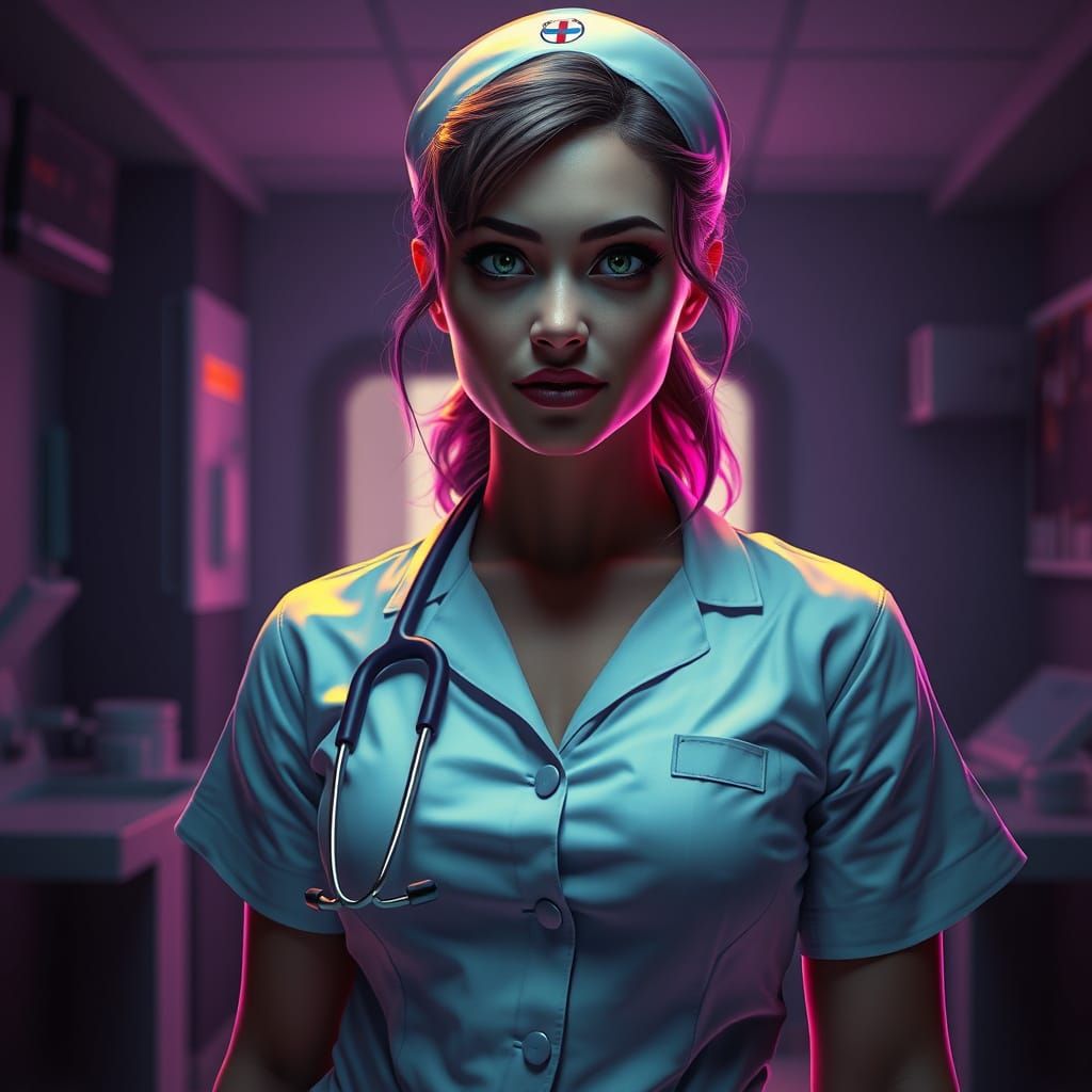 Dark Fantasy Nurse Concept Art