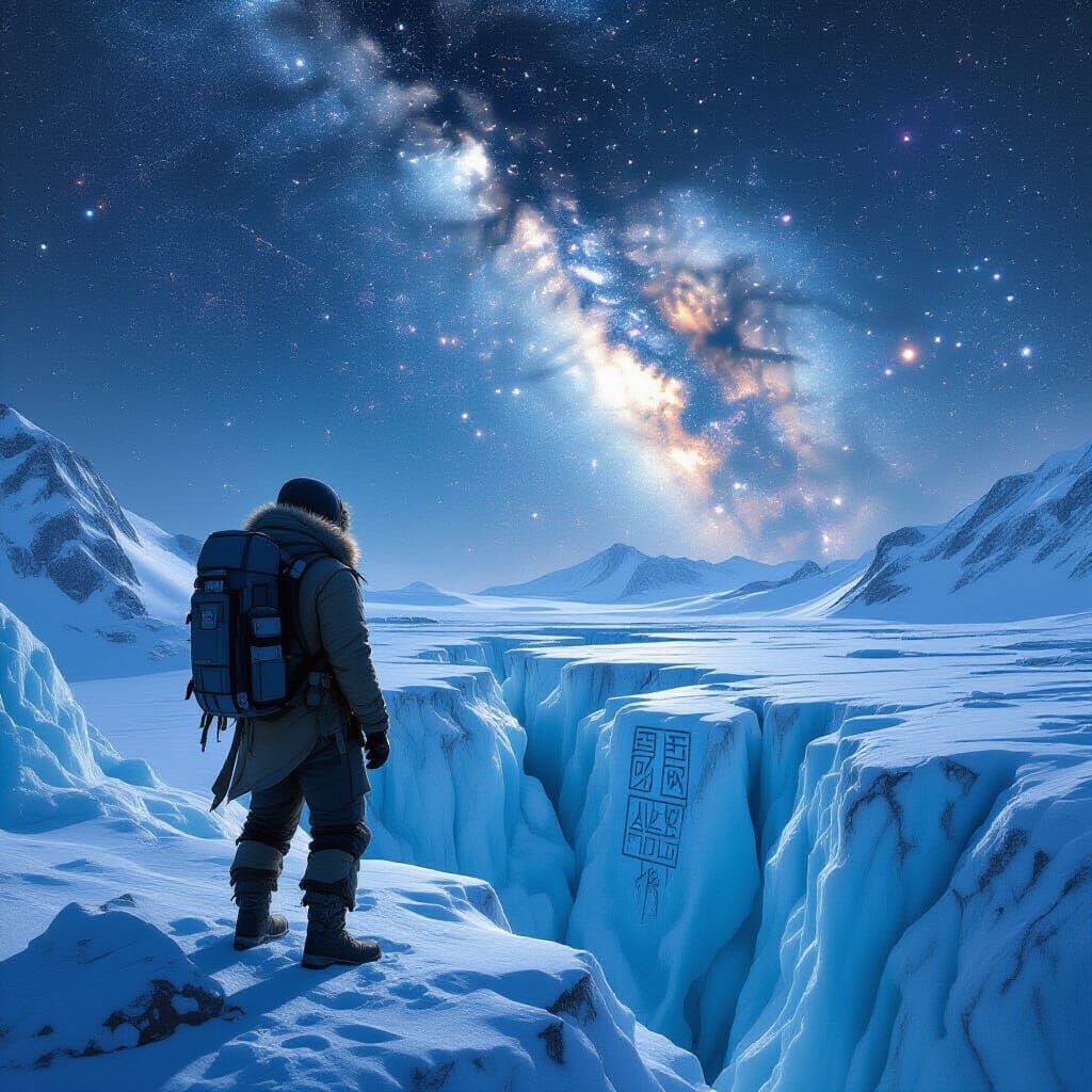 Explorer Gazing at Alien Skies: Gritty Realism