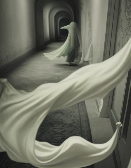 Haunted Villa Hallways: Surreal Abstract Horror