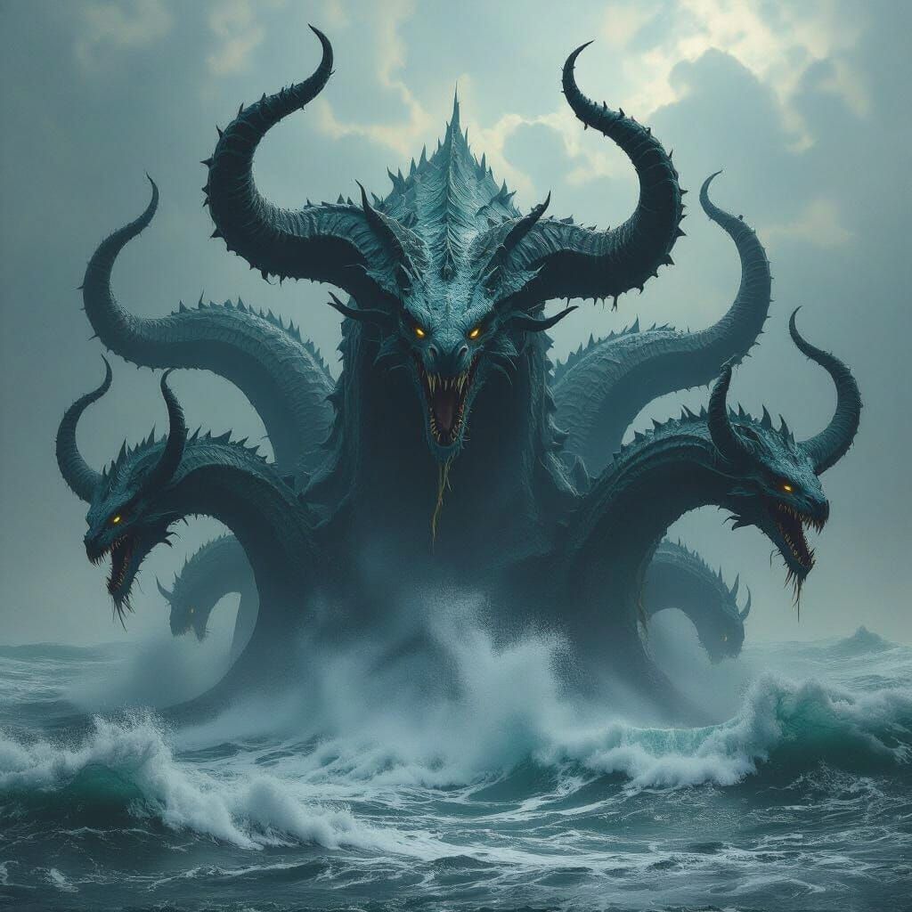 Colossal Sea Monster Emerges: Fantasy Concept Art