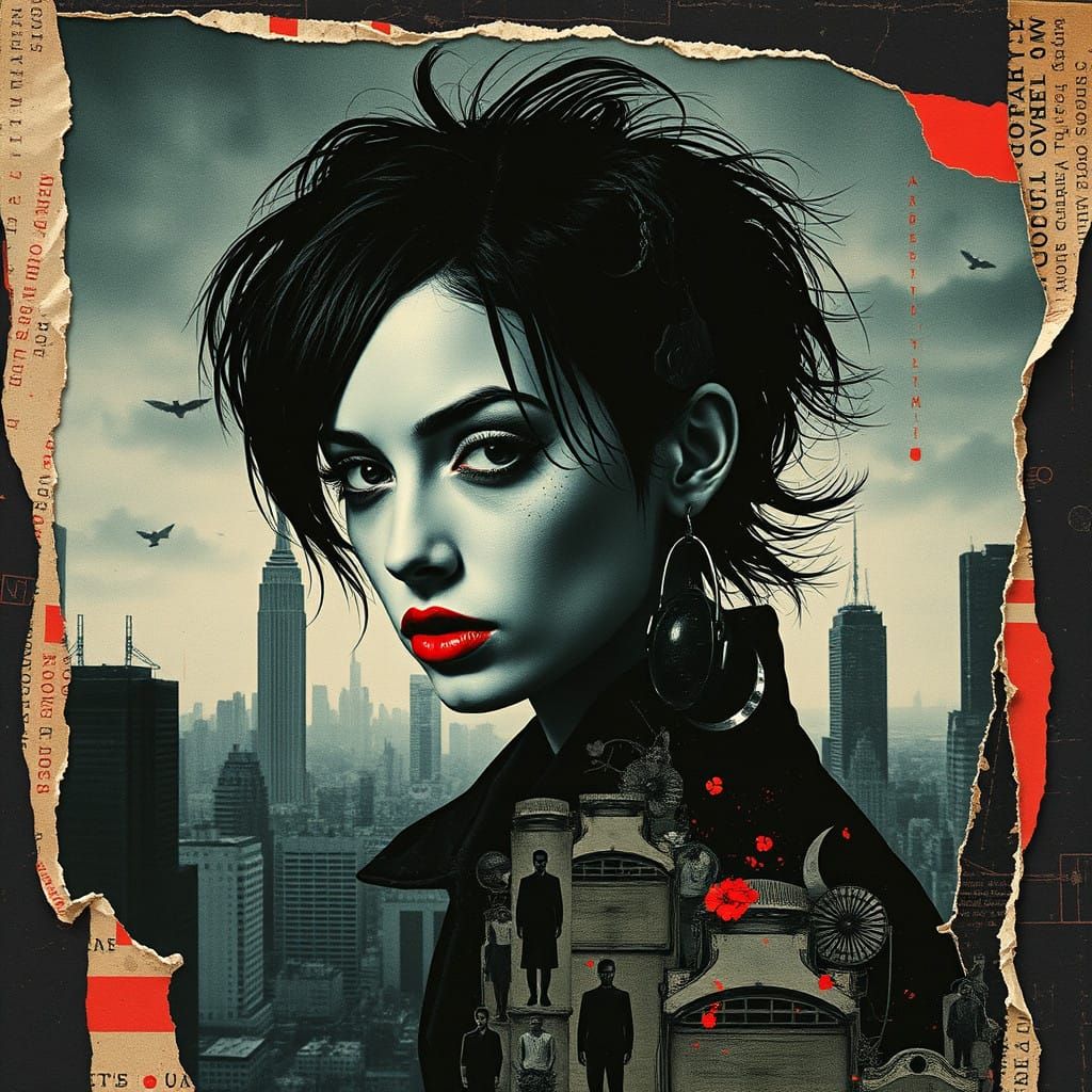 Dark City Collage in Yardie Aesthetic