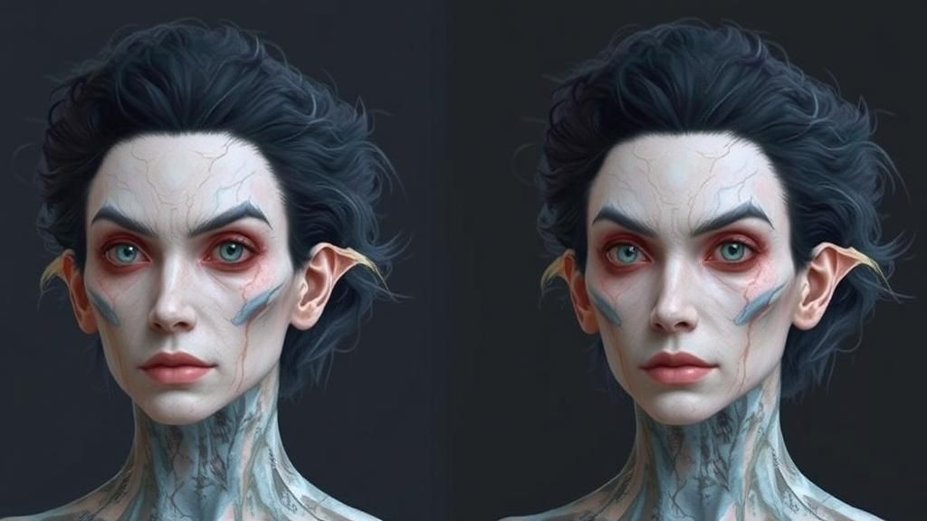 Volumetric Body Horror Portrait in SBS Aesthetic