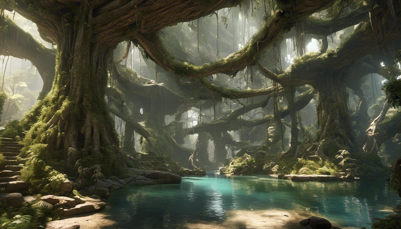 Creepy Narrowing Hallway in Photorealistic Style