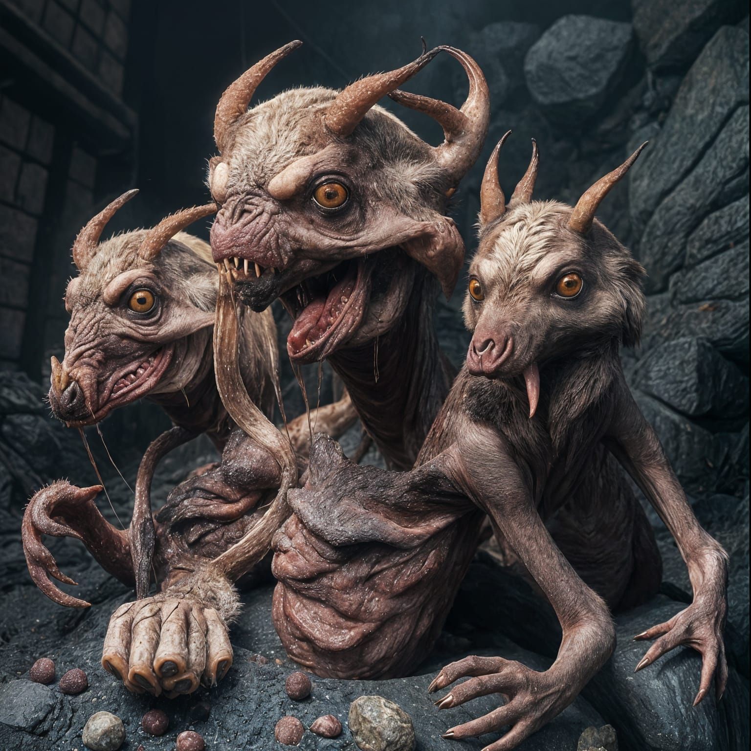 Grotesque Creatures in a World of Flesh and Horror