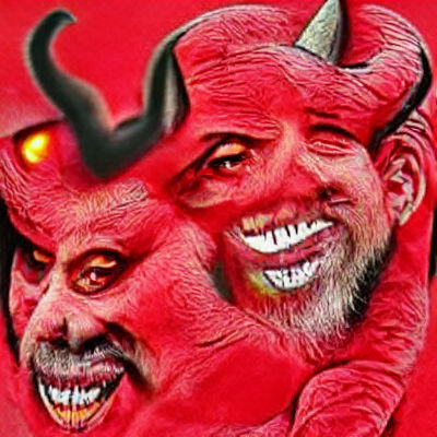 Abstract Depiction of a Devilish Figure