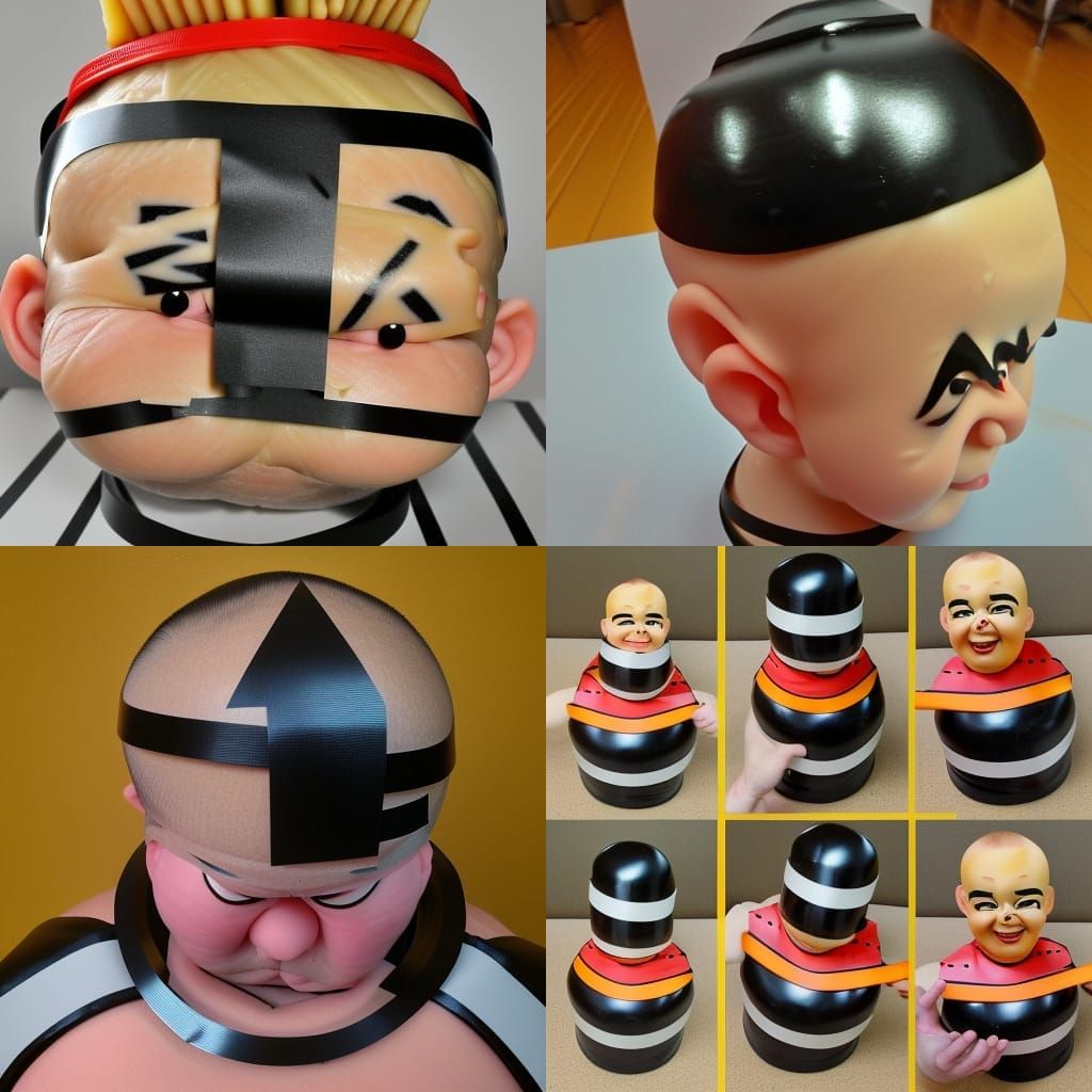 Plastic Sumo Wrestler Eating Custard Slice