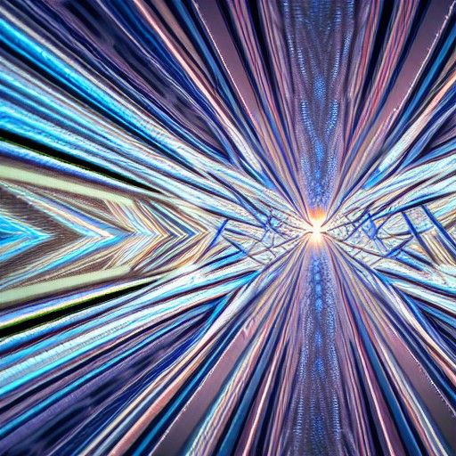 Abstract Geometric Landscape in Post-Impressionist Style