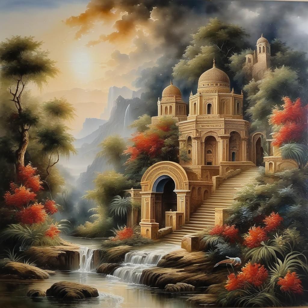 Surreal Fantasy Art in Romanticism Style