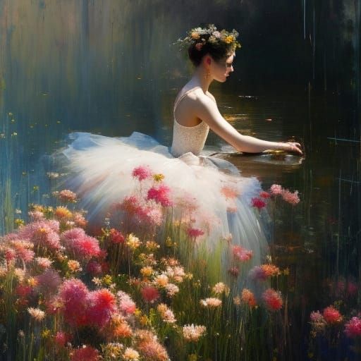 Ballerina in flowers