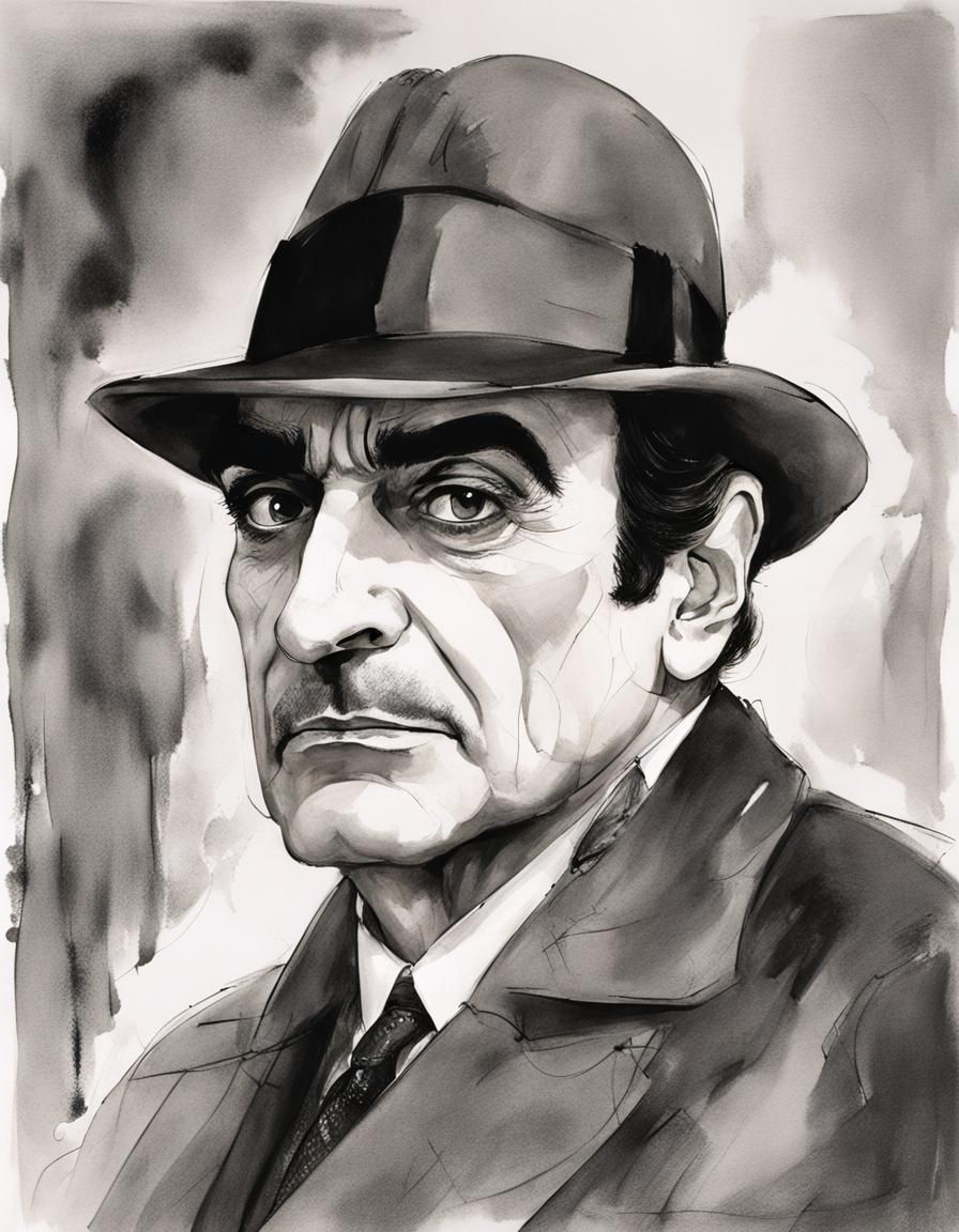 David Suchet as Sherlock Holmes in Film Noir Style