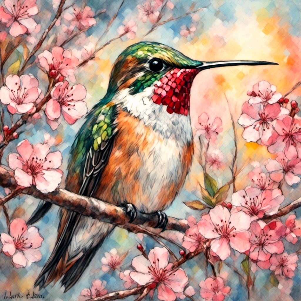 Ruby throated Hummingbird