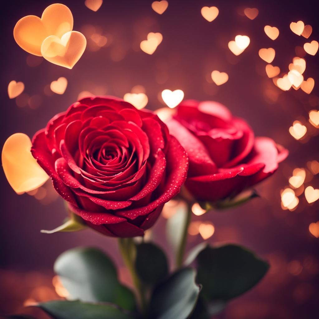 Valentine's Day Photo with Bokeh Effect