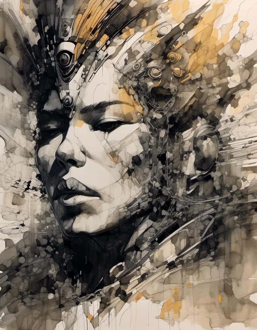 Epic warrior portrait