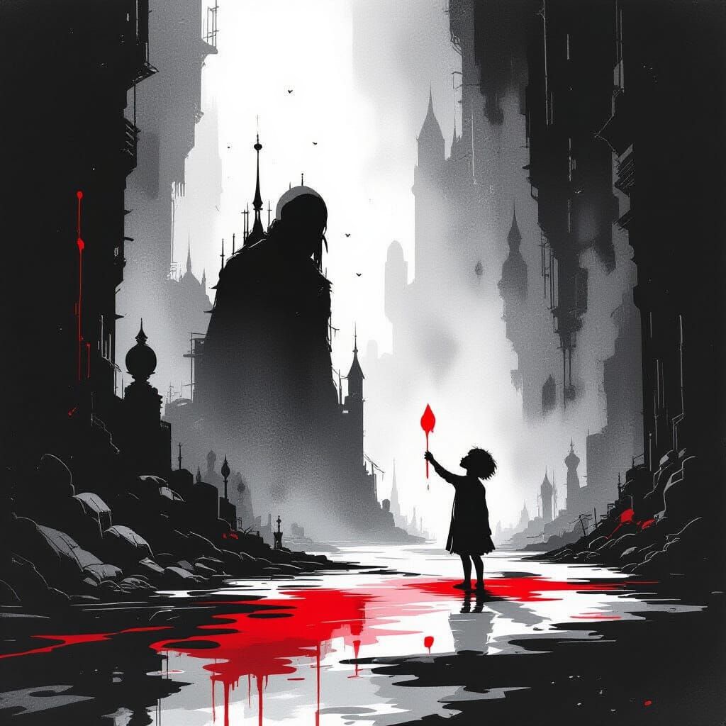 High-Contrast Noir: A Touch of Color