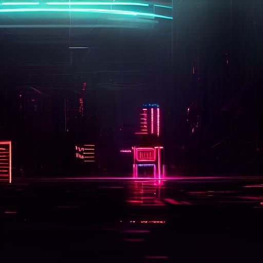 Neon Dreams: Cyberpunk Metropolis of Luminous Machines