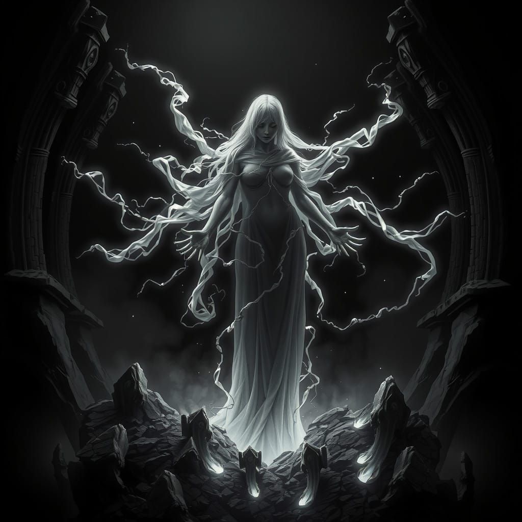 Gothic Spirit Emerges from the Abyss