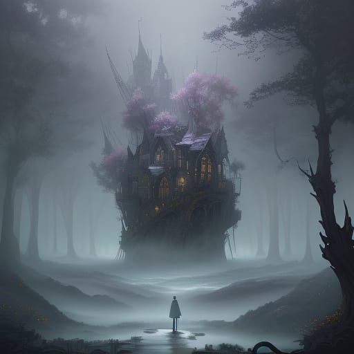 Ethereal Luxury Bucket Bag in Whimsical Hyper-Realistic Styl...