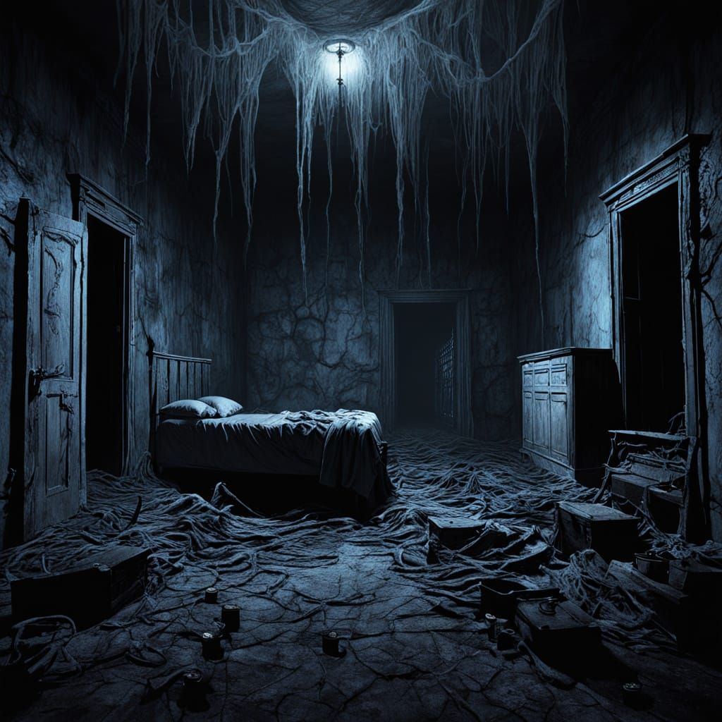 Gothic Haunting Scene in Dark, Ominous Atmosphere