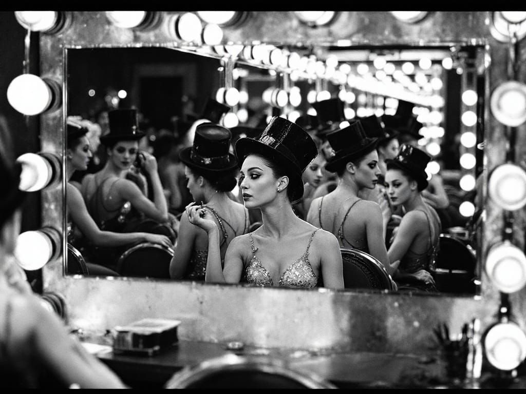 Backstage Ritual: Performers Preparing for Stage in High Con...