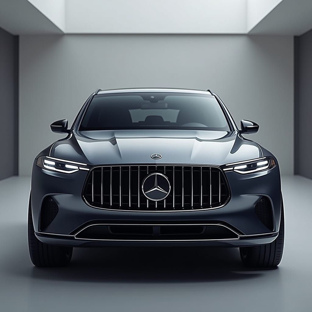 Luxury Electric Car Concept with Sleek Cyberpunk Accents