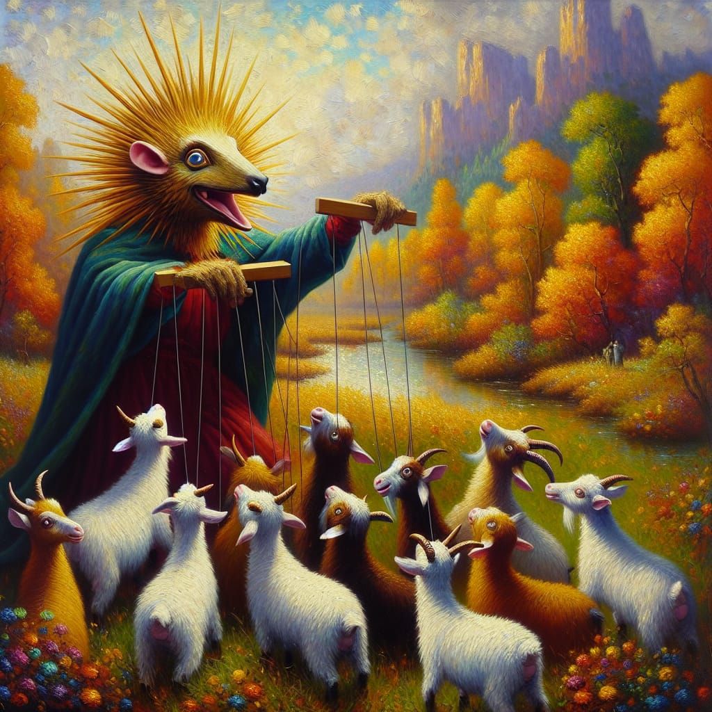 Porcupine God Puts On A Punch and Judy Show For all The Evil...