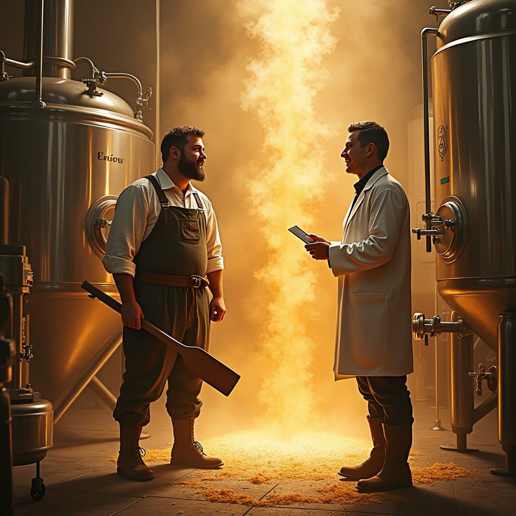 Brewmasters Connect Across Time in Detailed Matte Painting