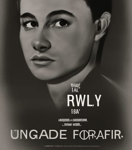 Vintage Black and White Movie Portrait