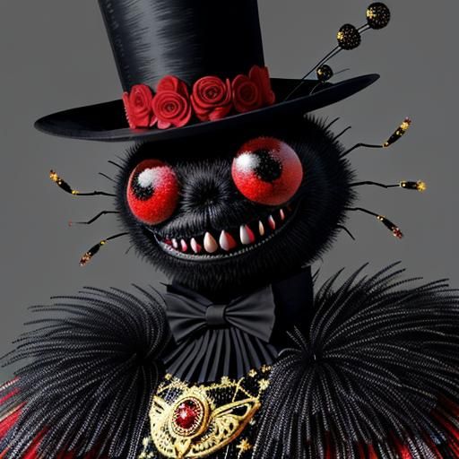 Elegant Bejeweled Insect in Flower Field