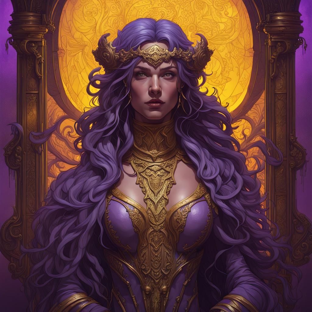 Detailed Line Art in Dark Fantasy Style