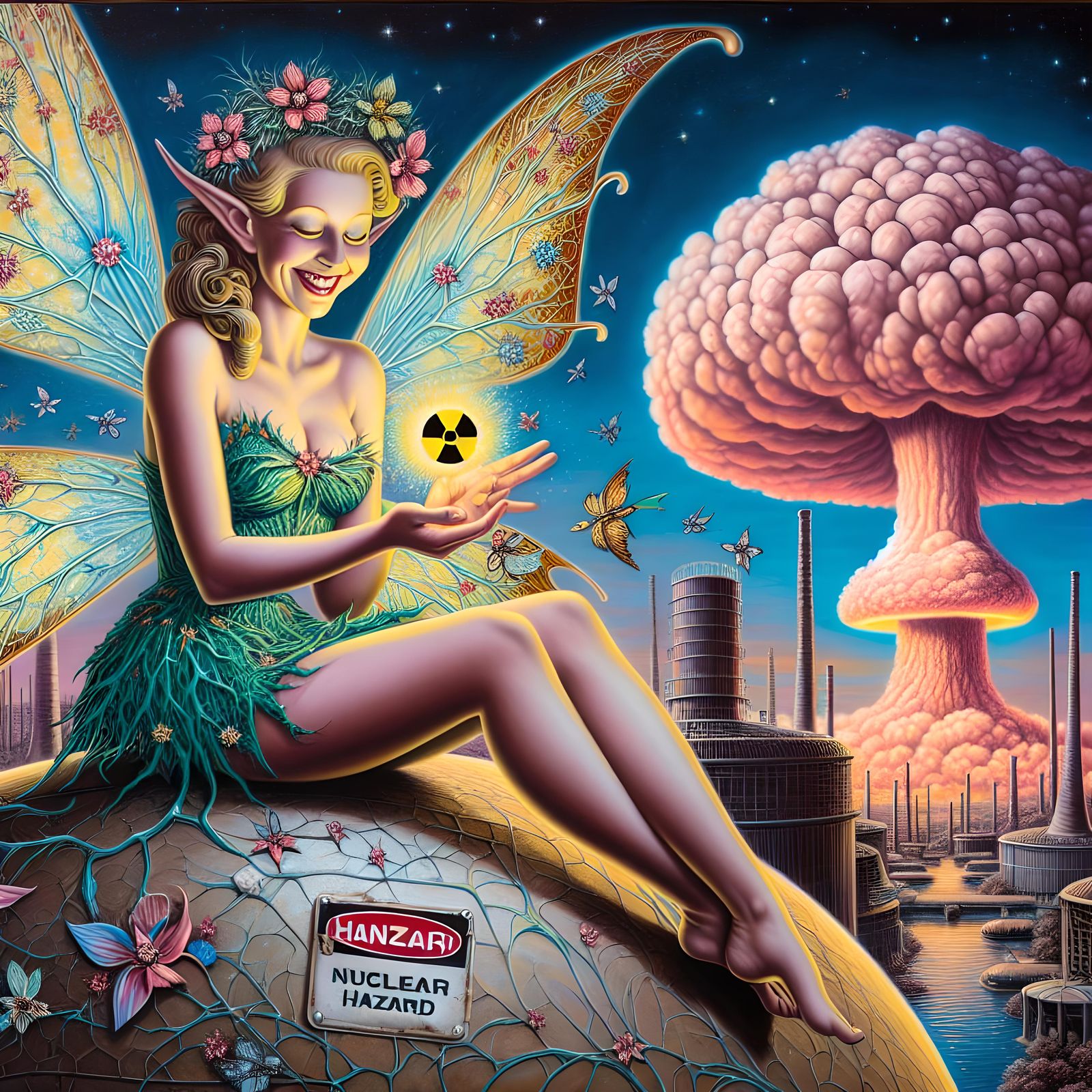 Atomic Age Fairy Embraces Nuclear Reactor